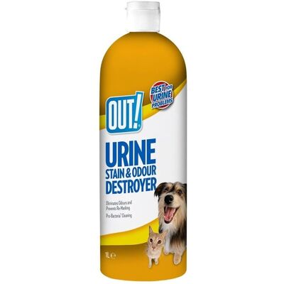 Out! Urine Destroyer - Effektiv Lukt- & Fläckborttagare Out! Urine Destroyer - Effektiv Lukt- & Fläckborttagare