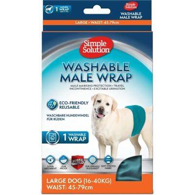 Simple Solution Washable Dog Nappy - Male - Size L - Dog Nappy Simple Solution Washable Dog Nappy - Male - Size L - Dog Nappy