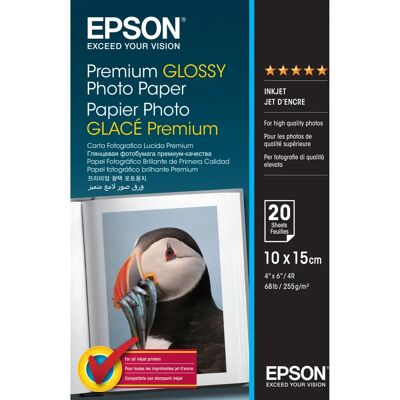 Papier Photo Brillant Epson Premium 10x15cm - 20 feuilles - Publicité Papier Photo Brillant Epson Premium 10x15cm - 20 feuilles - Publicité