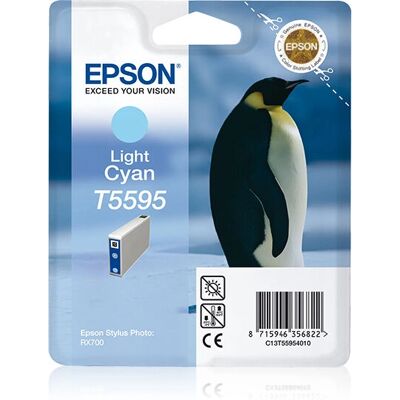Epson T5595 Lys Cyan blækpatronne - Inkjetprinter Epson T5595 Lys Cyan blækpatronne - Inkjetprinter