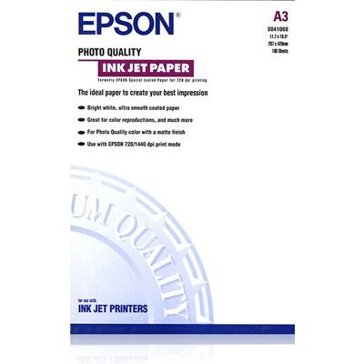Epson S041068 Weißes Mattes A3 Fotopapier - Inkjet Fotokarton 102gsm Epson S041068 Weißes Mattes A3 Fotopapier - Inkjet Fotokarton 102gsm