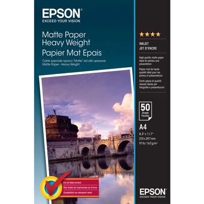 Epson Valkoinen Painava Paperi - A4 167gsm - Ammattimaiseen Tulostukseen Epson Valkoinen Painava Paperi - A4 167gsm - Ammattimaiseen Tulostukseen
