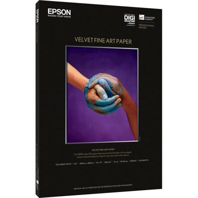 Epson Merke A3+ Velvet Fine Art Papir - 20 Ark Epson Merke A3+ Velvet Fine Art Papir - 20 Ark
