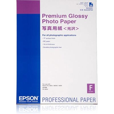 Epson Premium Kiiltävä Valokuvapaperi - A2 - 25 arkkia Epson Premium Kiiltävä Valokuvapaperi - A2 - 25 arkkia