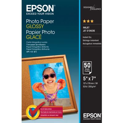 Epson C13S042545 Fényes fotópapír 13x18cm - 50 Lap Epson C13S042545 Fényes fotópapír 13x18cm - 50 Lap
