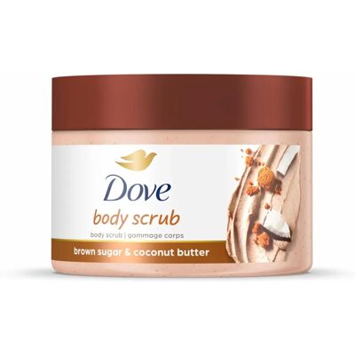 Dove Gommage Corporel Sucre Brun & Beurre de Coco - Gommage Pour le Corps - Publicité Dove Gommage Corporel Sucre Brun & Beurre de Coco - Gommage Pour le Corps - Publicité