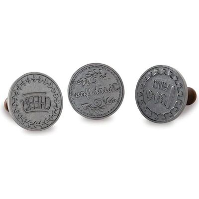 NORDIC WARE - Greetings Heirloom Cookie Stamps - 3er-Pack - Keksstempel-Set NORDIC WARE - Greetings Heirloom Cookie Stamps - 3er-Pack - Keksstempel-Set