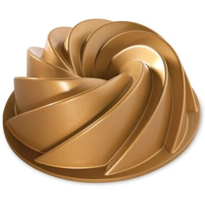Stampo Bundt Heritage di Nordic Ware, Oro, 10 tazze, alluminio pressofuso Stampo Bundt Heritage di Nordic Ware, Oro, 10 tazze, alluminio pressofuso