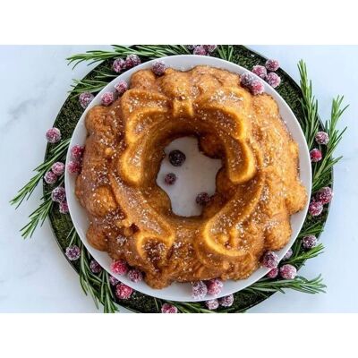 Nordic Ware Silber Weihnachtskranz Bundt-Backform - Gussaluminium, 9 Tassen Nordic Ware Silber Weihnachtskranz Bundt-Backform - Gussaluminium, 9 Tassen