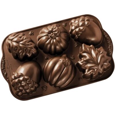 Nordic Ware Herbst-Backform - Kürbisse Blätter Eicheln - Backzubehör Nordic Ware Herbst-Backform - Kürbisse Blätter Eicheln - Backzubehör