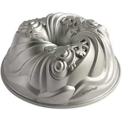 Nordic Ware Silber Let It Snow Bundt-Form - Weihnachts-Schneeflocken-Design Nordic Ware Silber Let It Snow Bundt-Form - Weihnachts-Schneeflocken-Design