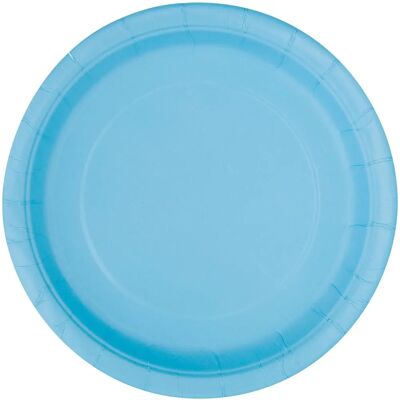 Assiette en papier bleue 23 cm Unique Party - Jetables - Publicité Assiette en papier bleue 23 cm Unique Party - Jetables - Publicité