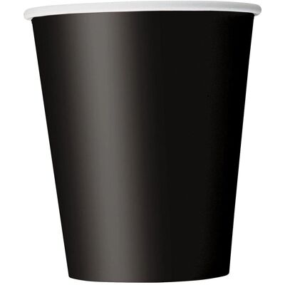 Unique Party 3206 noir 210 ml 8-pack gobelet jetable - Publicité Unique Party 3206 noir 210 ml 8-pack gobelet jetable - Publicité