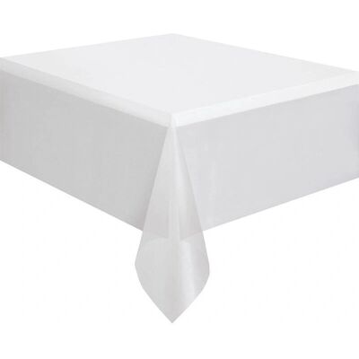 Nappe en plastique blanc Unique Party 5080 - Décoration de fête - Publicité Nappe en plastique blanc Unique Party 5080 - Décoration de fête - Publicité
