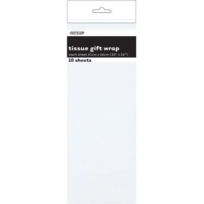 Unique Party - 6280 - Blanc - 20x24in - Papier cadeau - Publicité Unique Party - 6280 - Blanc - 20x24in - Papier cadeau - Publicité