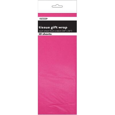 Unique Party - Hot Pink Tissue Sheets - Papier d'emballage - Publicité Unique Party - Hot Pink Tissue Sheets - Papier d'emballage - Publicité