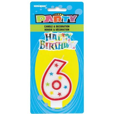 Unique Party - 37316 - 6 - Multicolor - Bougie - Publicité Unique Party - 37316 - 6 - Multicolor - Bougie - Publicité