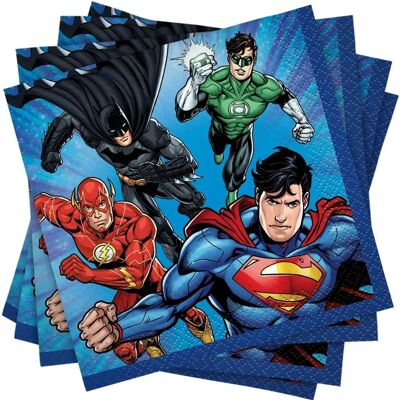 Justice League 16 Pequenas Toalhas de Papel - Tipo de Papel Justice League 16 Pequenas Toalhas de Papel - Tipo de Papel