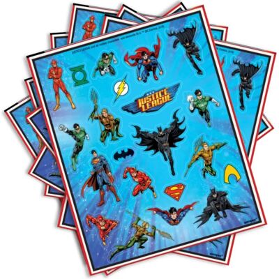 JADEO Listy samolepek Justice League - Sticker Sheets JADEO Listy samolepek Justice League - Sticker Sheets
