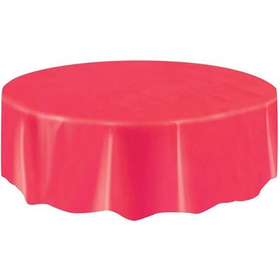 Unique Party 50025 Nappe ronde en plastique rouge - Décoration de fête - Publicité Unique Party 50025 Nappe ronde en plastique rouge - Décoration de fête - Publicité