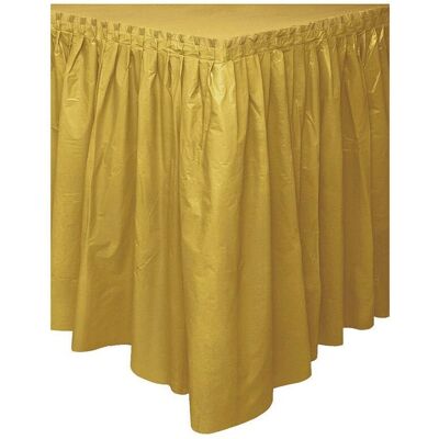 Nappe en plastique jetable rectangulaire or - Branding fête - Publicité Nappe en plastique jetable rectangulaire or - Branding fête - Publicité