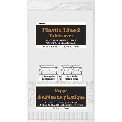 JADEO - Nappe en papier blanc doublée - 137x274 - Tablecloth - Publicité JADEO - Nappe en papier blanc doublée - 137x274 - Tablecloth - Publicité