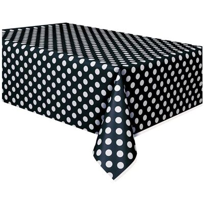 Unique - 50260 - Noir à pois - Nappe jetable - Publicité Unique - 50260 - Noir à pois - Nappe jetable - Publicité