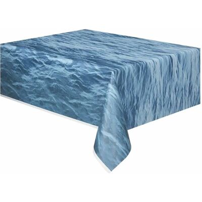 JADEO Blaue Kunststoff-Tischtuch Wellen de l'océan - Nappe en plastique JADEO Blaue Kunststoff-Tischtuch Wellen de l'océan - Nappe en plastique