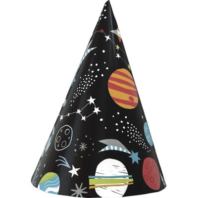 JADEO 8 chapeaux en carton univers noirs - Party Hats - Publicité JADEO 8 chapeaux en carton univers noirs - Party Hats - Publicité