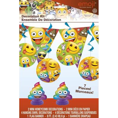 Kit anniversaire emoji arc-en-ciel 7 pièces - Décoration de fête - Publicité Kit anniversaire emoji arc-en-ciel 7 pièces - Décoration de fête - Publicité