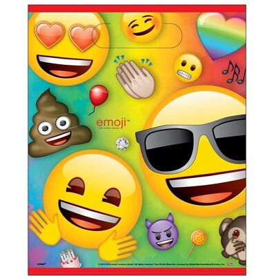 Jadeo 8 Sacs Cadeaux Émoji Arc-en-ciel en Plastique - gift bags - Publicité Jadeo 8 Sacs Cadeaux Émoji Arc-en-ciel en Plastique - gift bags - Publicité