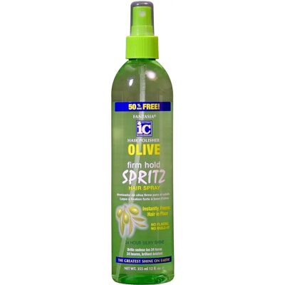 Fantasia - Hair Polisher Olive Spritz - 355ml - Spray capillaire - Publicité Fantasia - Hair Polisher Olive Spritz - 355ml - Spray capillaire - Publicité