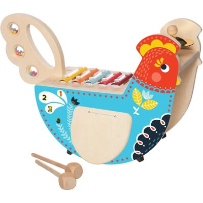 Manhattan Toy - Blue Wooden Musical Chicken - Musical Toy for Kids Manhattan Toy - Blue Wooden Musical Chicken - Musical Toy for Kids