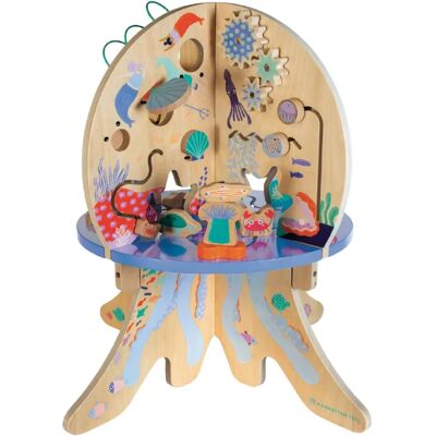 MANHATTAN TOY Wooden Activity Center - Beige - 50x50x54cm MANHATTAN TOY Wooden Activity Center - Beige - 50x50x54cm