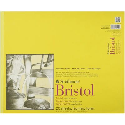STRATHMORE 300 Serie Bristol Smooth Pad - 14''x17'' - Art Paper STRATHMORE 300 Serie Bristol Smooth Pad - 14''x17'' - Art Paper