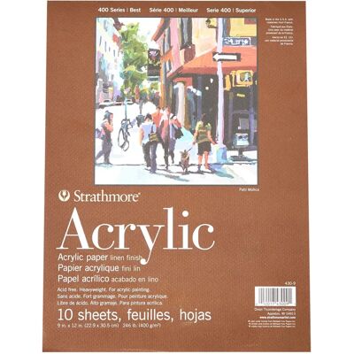 Strathmore Akrylpapperblock - 22,9x30,5cm - Konstnärspapper Strathmore Akrylpapperblock - 22,9x30,5cm - Konstnärspapper