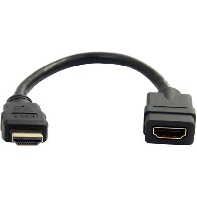 StarTech.com HDMI Förlängningskabel 6in - Kort HDMI-kabel Han till Hona - 4K UHD - Svart StarTech.com HDMI Förlängningskabel 6in - Kort HDMI-kabel Han till Hona - 4K UHD - Svart