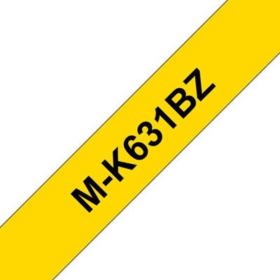 Brother MK-631BZ Ruban pour Étiqueteuse Jaune Noir Brother MK-631BZ Ruban pour Étiqueteuse Jaune Noir
