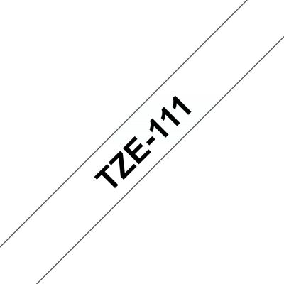 Brother TZE-111 Laminert etikettbånd - 6mm x 8m Brother TZE-111 Laminert etikettbånd - 6mm x 8m
