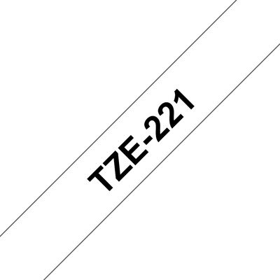 Ruban Étiquette Brother TZE-221 Noir sur Blanc - Bande pour P-Touch Ruban Étiquette Brother TZE-221 Noir sur Blanc - Bande pour P-Touch