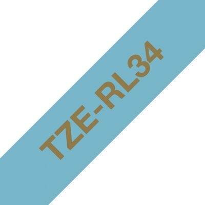 Brother TZE-RL34 Gold on Blue Label Tape - Label Tape Brother TZE-RL34 Gold on Blue Label Tape - Label Tape