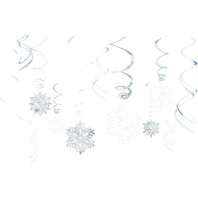 Amscan 679497 Festdekoration - Snöflingespiraler 12-pack Amscan 679497 Festdekoration - Snöflingespiraler 12-pack