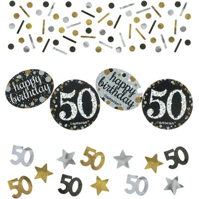 Amscan 360191 Confetti - Goud, 34g, 50e Verjaardag Amscan 360191 Confetti - Goud, 34g, 50e Verjaardag