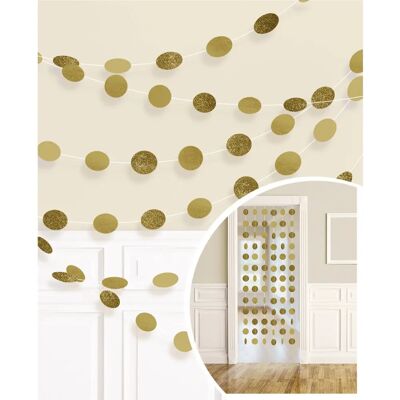 Amscan 672424-19 - String Decorations - Gold Circles Amscan 672424-19 - String Decorations - Gold Circles
