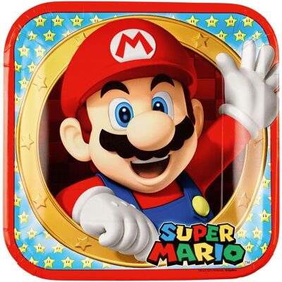 Amscan 9901535 Assiette - Fête Super Mario Enfants - Publicité Amscan 9901535 Assiette - Fête Super Mario Enfants - Publicité