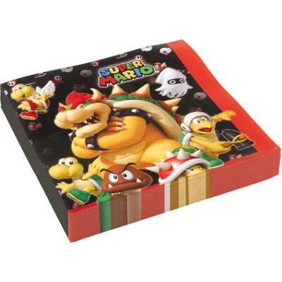 Amscan 728.9901538 Serviettes Multicolores Super Mario 20 pcs - Serviettes - Publicité Amscan 728.9901538 Serviettes Multicolores Super Mario 20 pcs - Serviettes - Publicité