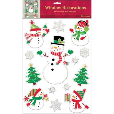 Amscan 241916 Kerstvensterdecoraties - feestdecoratie Amscan 241916 Kerstvensterdecoraties - feestdecoratie