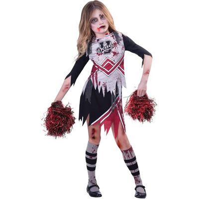 Costume da cheerleader zombie per bambini - 7-8 anni Costume da cheerleader zombie per bambini - 7-8 anni