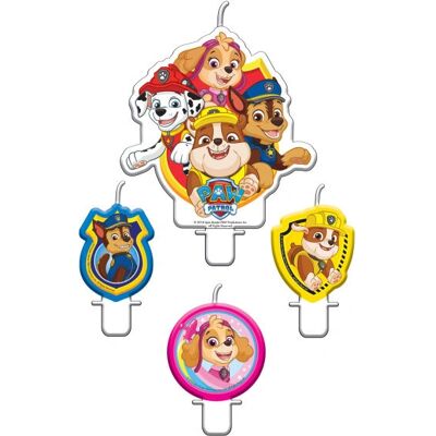 Amscan - 728.9903829 - Multicolour Paw Patrol - 4-pack - Bougie de Gâteau - Publicité Amscan - 728.9903829 - Multicolour Paw Patrol - 4-pack - Bougie de Gâteau - Publicité