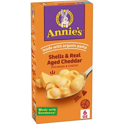 Annie's Maison Coquilles et Vieux Cheddar Macaroni - Macaroni au Fromage - Publicité Annie's Maison Coquilles et Vieux Cheddar Macaroni - Macaroni au Fromage - Publicité